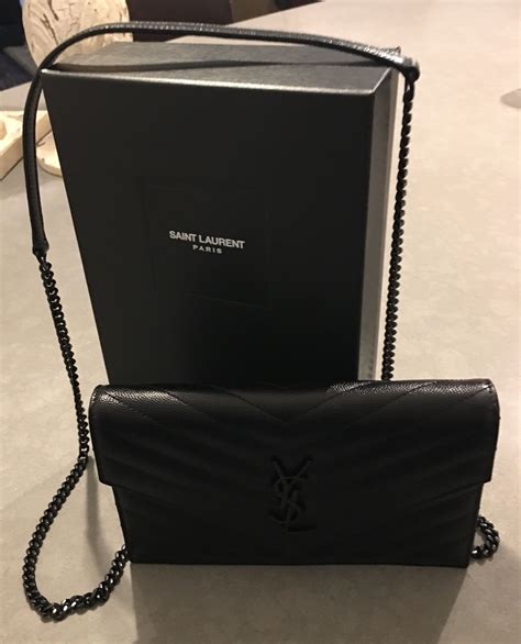 ysl wallet on chain all black|YSL wallet on chain review.